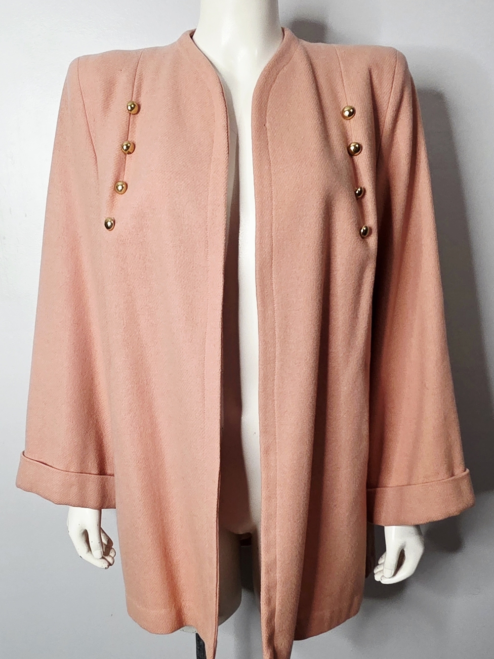 Vintage 1940s Womens Pink Wool Jacket